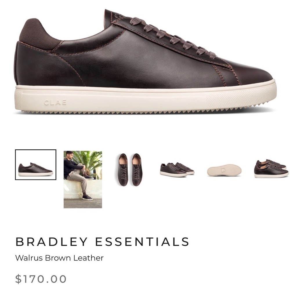 Clae Men's Bradley Essentials Leather Sneakers